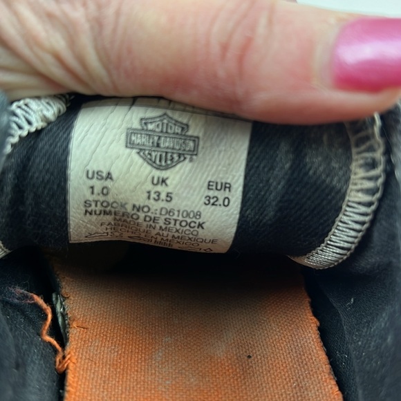 Harley Davidson  Kids Black Sneakers size 1 - Picture 9 of 11